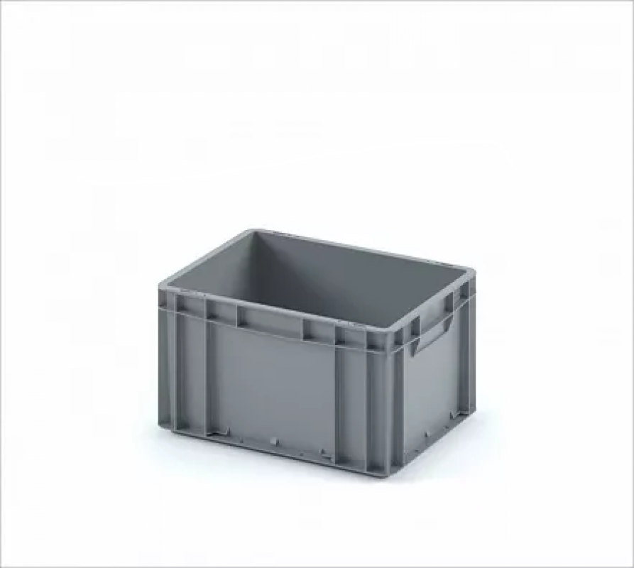 Пластиковый ящик 400х300х220 (ЕС-4322.4) с усиленным дном, ручки закрытые.